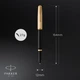 Ручка пір’яна Parker PARKER 51 Deluxe Black GT FP18 F + шкір. чохол + подар. уп. (57 011b24) - зображення 8