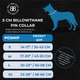 Біотановий класичний широкий нашийник для собак BullyBillows Billowthane Pin Collar 5 cm S: 50 мм, ОШ 35-43 см Чорний - зображення 5