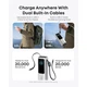 Батарея универсальная Anker 25000mAh, 165W, PD/3/0, QC/3/0, Built-In Double USB-C Cables, silver (A1695H41) - изображение 5