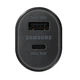 Автомобильное зарядное устройство Foxconn для Samsung с быстрой зарядкой Power Delivery 45W / 3A USB+Type-C + кабель Type-C-Type-C 1м Black - изображение 3