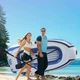 Надувная лодка Бело-синяя 3-местная 225×133×41 см до 300 кг ПВХ с насосом, веслами и подушкой для рыбалки и отдыха - изображение 8
