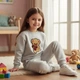 Дитячий спортивний костюм (світшот+ штани) для дівчинки Ластівка СП25_1002 98-104 см сірий - зображення 2