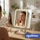 Косметичне дзеркало для макіяжу Soulima LED-підсвітка, 3 панелі, збільшення 2x і 3x, акумулятор 600 мА·год (26952) - зображення 3