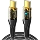 Кабель ESSAGER Interstellar Transparent Design USB-C to USB-C PD2.0/QC 5A 100W 1m Black (EXCTT1-XJ01-P) - изображение 1