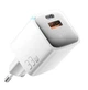 Зарядное устройство ESSAGER PoleStar USB-C + USB 33W GaN White (ECTAC-JXB02-Z) - изображение 2