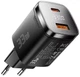 Зарядное устройство ESSAGER Gamet Digital Display USB-C + USB 33W GaN Black (ECT33W-GMB01-Z) - изображение 4