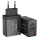 Зарядное устройство ESSAGER Fangbo 3xUSB (QC3.0 + Dual 2.4A) 30W GaN Black (ECTQC3-FBB01) - изображение 2