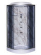 Гідробокс TKF TKF90/1 Мармур BG 90×90×215 см, кутовий, сатиновий профіль, тоноване скло, низький піддон - изображение 1