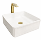 Умивальник накладний VBI BOLZANO WHITE 38,5×38,5×13 см, білий, квадратний, керамічний - зображення 1