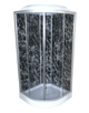 Душовий бокс TKF TKF100/1 100×100×215 см, кутовий, хромовий профіль, тоноване скло, задня стінка Чорна Павутина, низький піддон - изображение 2