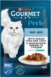 Упаковка влажного корма для котов Purina Gourmet Perle Duo с океанической рыбой и тунцом мини филе в подливке 26 шт по 85 г (8445291188105) - изображение 3