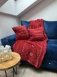 М'який плед та 2 наволочки комплект 160 x 200 см червоний - зображення 4