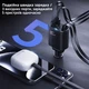 Автозарядка 5-в-1 для прикуривателя 12/24V с двумя кабелями Type-C и Lightning, LED дисплеем и зарядкой до 5-ти устройств - изображение 4