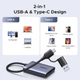 Кардрідер UGREEN CM516 CFexpress Type A 800 МБ/с, USB-A+Type-C, сумісний із ноутбуками, ПК, iPhone 17, 16, Samsung S25, iPad Pro Grey (45177) - зображення 2