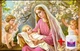 Алмазная мозаика на подрамнике ColorArt 40x60 Дева Мария с Иисусом в яблоневом саду + голограммные алмазики SVP1502 + Подарок лак для покрытия - изображение 1