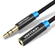 Кабель Vention 3.5 мм - 3.5 мм (M/F), 1 м, Black (VAB-B06-B100-M) - изображение 1