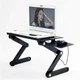 Столик для ноутбука Laptop Table T8 48х26 см, настільна з регулюванням нахилу, алюмінієва, чорна - зображення 2