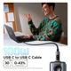 Дата кабель USB-C to USB-C 1.0m PD 100W L509 black Ugreen (35501) - зображення 10