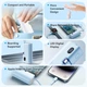 УМБ Vention 4800mAh 22,5W PD, USB-C In/Out, LED display, with built-in USB-C cable White - зображення 5