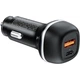 Зарядное устройство ColorWay USB-C PD65W + USB QC3.0 car adapter (CW-CHA068PD-BK) - изображение 2