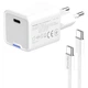 Зарядний пристрій ColorWay GaN Mini 30W PD Port PPS USB-C white + cable Type-C (CW-CHS054PDC-WT) - зображення 11