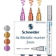 Набор маркеров Schneider металлик Paint-It 2,0 мм 4 шт (ML01111501) - изображение 6