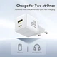 Зарядний пристрій Baseus 1xUSB-C 20W + 1xUSB white + cable USB-C to USB-C 60W 1.0m (P10111608213-01) - зображення 2