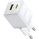 Зарядний пристрій Baseus 1xUSB-C 20W + 1xUSB white + cable USB-C to USB-C 60W 1.0m (P10111608213-01) - зображення 8