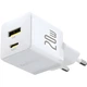 Зарядний пристрій Baseus 1xUSB-C 20W + 1xUSB white + cable USB-C to USB-C 60W 1.0m (P10111608213-01) - зображення 11