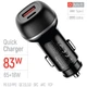 Зарядное устройство ColorWay USB-C PD65W + USB QC3.0 car adapter (CW-CHA068PD-BK) - изображение 6