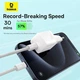 Мережевий зарядний пристрій 30W Baseus GaN5 Fast Charger(mini) Type-C швидка зарядка PD + кабель Fast Charging Data Cable Type-C to Type-C 100W 1m (P10110902213-00) Moon White - зображення 3