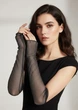 Блискучі нарукавники рукава мітенки довгі honey fashion accessories xs/s/m чорні (30к050) - зображення 1