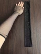 Блискучі нарукавники рукава мітенки довгі honey fashion accessories xs/s/m чорні (30к050) - зображення 2