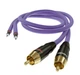 Аудиокабель Melodika Purple Raine Cable 2xRCA - 2x RCA lenght 1m (MD2R10) - изображение 2