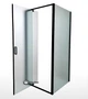 Душова кабіна Sunways 90-100x90x190 см Black Line без піддону матове скло 6 мм розпашні двері - зображення 1