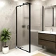 Душова кабіна Sunways 90-100x90x190 см Black Line без піддону матове скло 6 мм розпашні двері - зображення 4