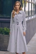 Жіноча сукня в клітинку демісезонна з поясом Seventeen L-XL Білий (2000000196480) - зображення 1