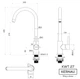 Кухонний змішувач Kernau KWT 27 Gun Metal - зображення 2