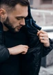 Куртка зимняя мужская Frost теплая на флисе с отстегивающимся капюшоном влагозащитная с карманами чёрно-синяя/2XL - изображение 5