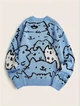 Блакитний светр із милим принтом котиків у стилі Ripndip S - зображення 2