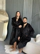 Халат унисекс с капюшоном Black Diamond, черный S/M VELP10 - изображение 4
