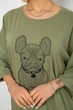 Футболка женская с принтом хаки 244R3008 AGER 5XL - изображение 5