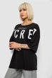 Футболка жіноча з принтом, колір чорний розмір 4XL 244R3008-1 - изображение 3