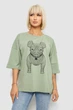 Футболка жіноча з принтом світло-оливковий 244R3008 AGER 3XL - зображення 1