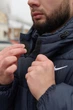 Чоловіча зимова куртка Frost вологостійка універсальна тепла з кишенями та капюшоном синя/M - зображення 5
