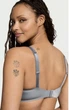 Комплект білизни Victoria’s Secret Scattered Shine Strap Lightly Lined Low-Cut Demi Bra Set Asteroid Grey (Бюстгальтер +Трусики бразильяни)Сірий 34D-M - изображение 5