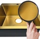 Кухонна мийка Mixxus MH6050 Micro Decor Brushed Gold матове золото 3.0/0.8 мм з нержавіючої сталі інтегрована (MI8222) - зображення 5
