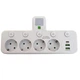 Сетевой фильтр RIAS 8625UL LED 4 розетки 2 USB 1 Type-C 2500W White (3_07878) - изображение 3