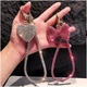 Брелок Swarovski Heart Black аксессуар для телефона стильное украшение с кристаллами для девушек и женщин - изображение 13