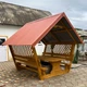 Беседка садовая 2 × 2.5 м со столом и лавками, деревянная стандарт 2 плюс - изображение 1